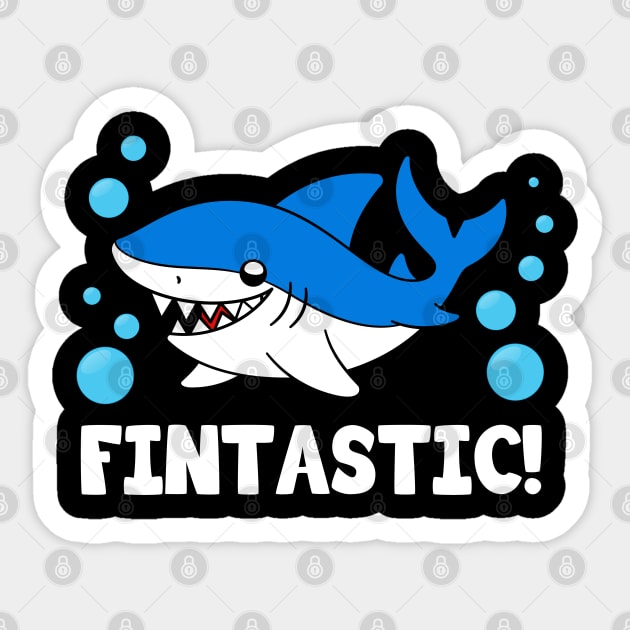 Cute Fintastic Shark Sticker by KawaiiAttack